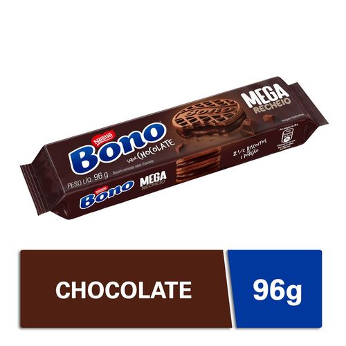 Biscoito Recheado Nestlé Bono Chocolate Coberto 96g