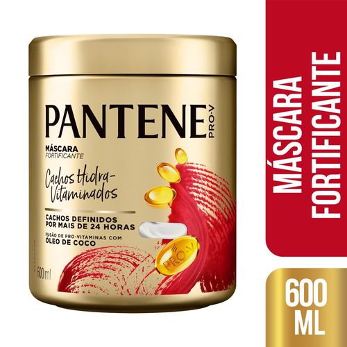 Máscara de Tratamento Fortificante com Óleo de Coco Pantene Pro-V Cachos Hidra-Vitaminados Pote 600ml
