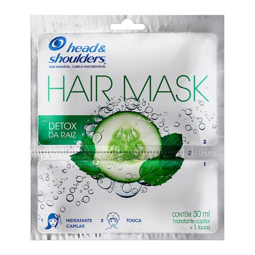 Touca + Máscara De Tratamento Head &amp; Shoulders Detox Da Raiz Envelope 30ml