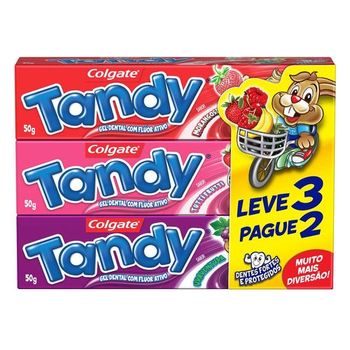 Creme Dental Infantil Tandy 50g Embalagem Promocional Leve 3 Pague 2