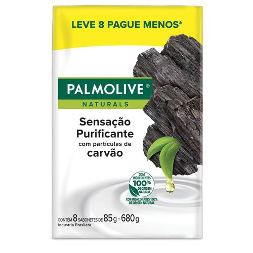 Sabonete em Barra Palmolive Naturals Sensação Purificante 85g 8 Unidades com Desconto