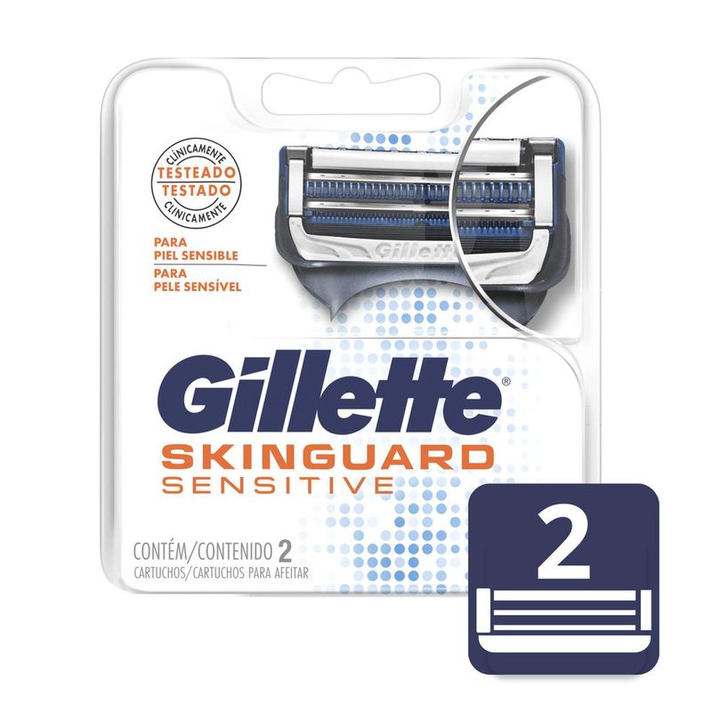 Carga-de-Aparelho-para-Barbear-Gillette-Skinguard-Sensitive-2-Unidades