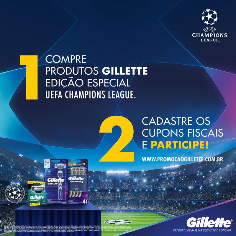 Carga--Gillette-Mach3-Leve-4-Pague-3-Edicao-UEFA-Champions-League