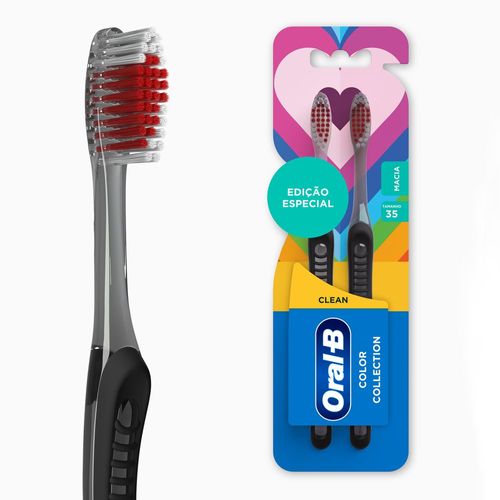 Escova Dental Macia Clean Oral-B Pro-Saúde Color Collection 2 Unidades Edição Especial