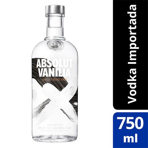 Vodka Destilada Saborizada Vanilia Absolut Garrafa 750ml