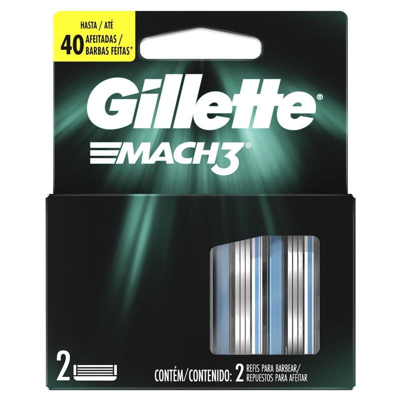 Carga-para-Aparelho-de-Barbear-Gillette-Mach3-2-Unidades