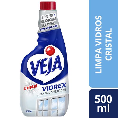 Limpa Vidro Veja Vidrex Cristal Refil para Spray 500ml