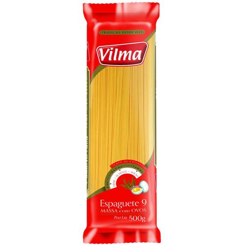 Massa com Ovos Espaguete Vilma n°09 Pacote 500 g