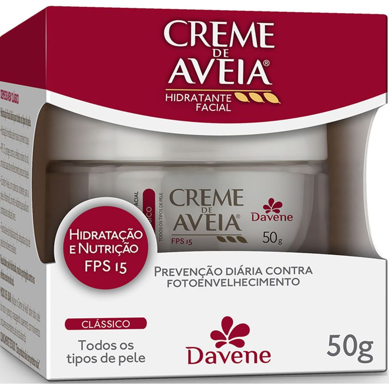 Creme-Hidratante-Facial-Aveia-Davene-Classico-FPS-15-50g