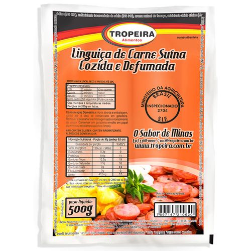 Linguiça Tropeira Suína Defumada Pacote 500 g