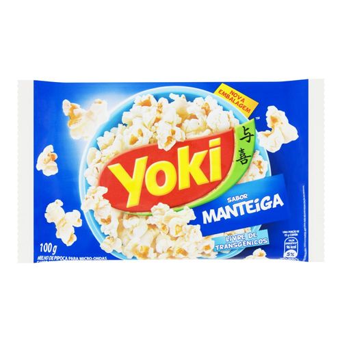 Milho para Pipoca de Microondas Yoki Manteiga Pacote 100 g