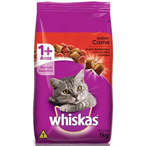 Alimento para Gatos Whiskas de Carne Pacote 1 kg