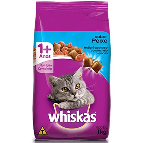 Alimento para Gatos Whiskas de Peixe Pacote 1kg