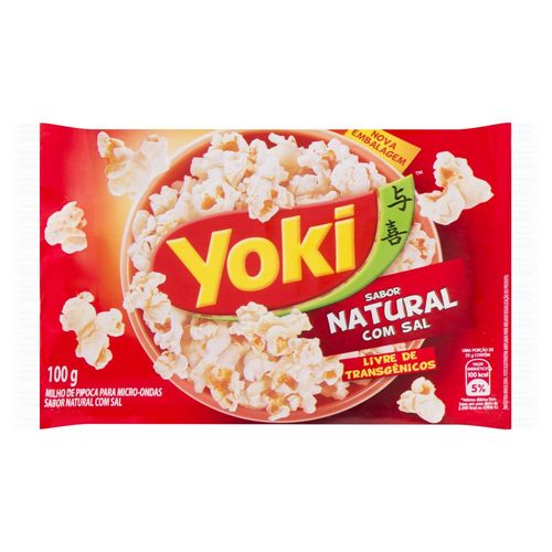 Milho para Pipoca de Microondas Yoki Natural com Sal 100 g