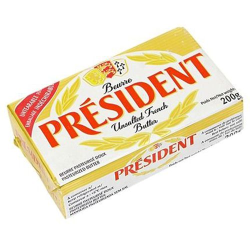 Manteiga Francesa Président sem Sal Tablete 200 g