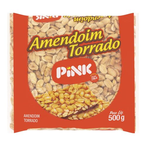 Amendoim Torrado Pink Descascado Pacote 500 g