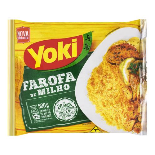 Farofa Pronta Yoki  de Milho Temperada 500 g