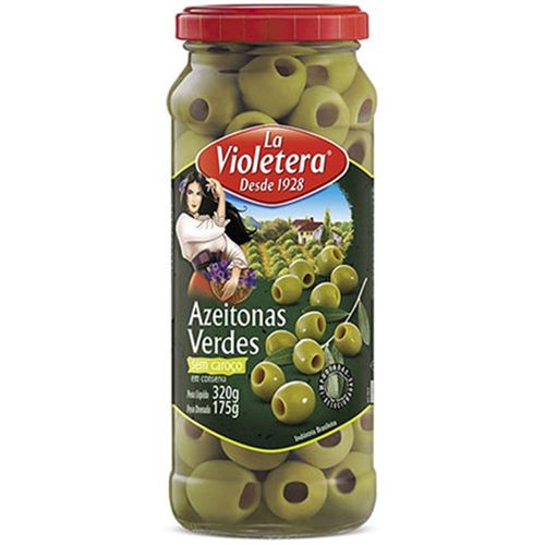 Azeitona Verde Laviolet sem Caroço Vidro 175 g