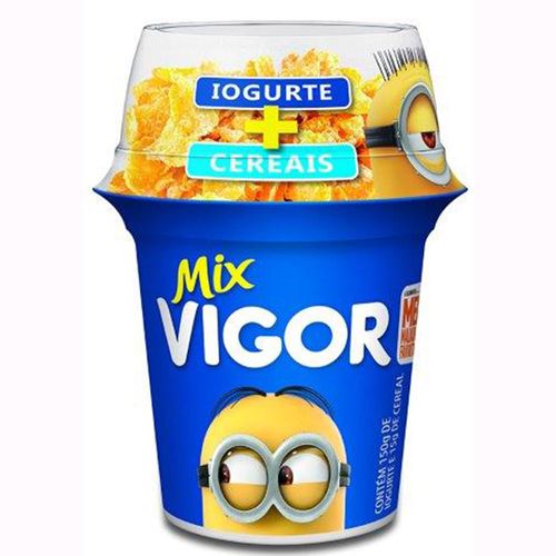 Iogurte Vigor Sabor Mix Morango com Sucrilhos Copo 165g