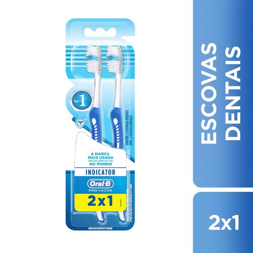 Escova Dental Oral-B Indicator Plus 35 com 2 Unidades