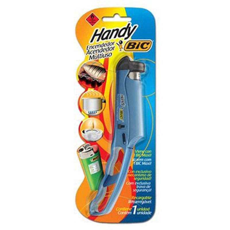 Acendedor-para-Fogao-Bic-Handy-Recarregavel-com-Isqueiro-Maxi