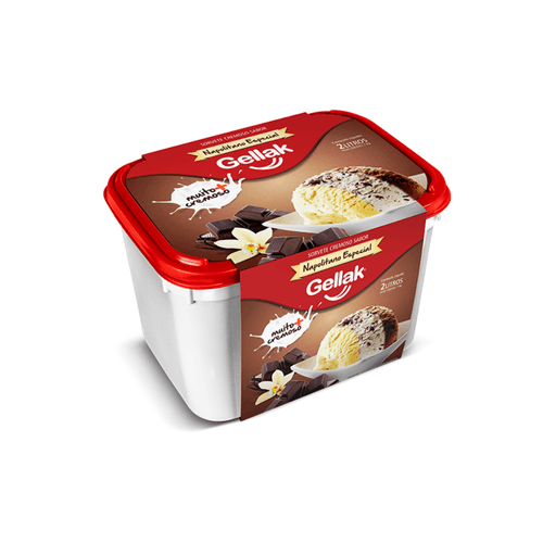 Sorvete Gellak Napolitano Especial 2 Litros