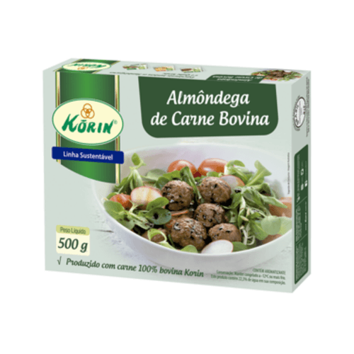 Almondega de Carne Bovina Sustentável Korin 500g