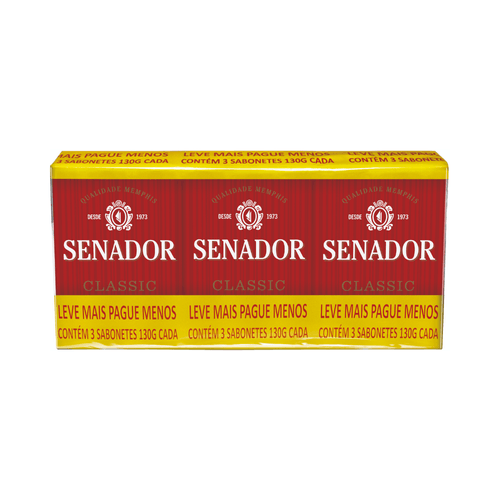 Sabonete Senador Clássico Leve Mais Pague Menos 3x 130g