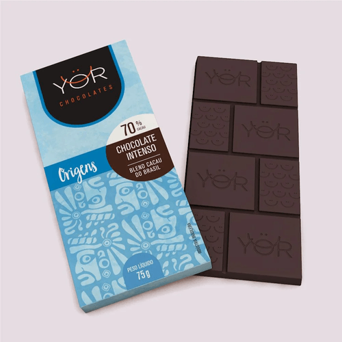 Tablete De Chocolate 70% Cacau Brasil 75g