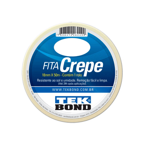Fita Crepe 18mm X 50m Tekbond