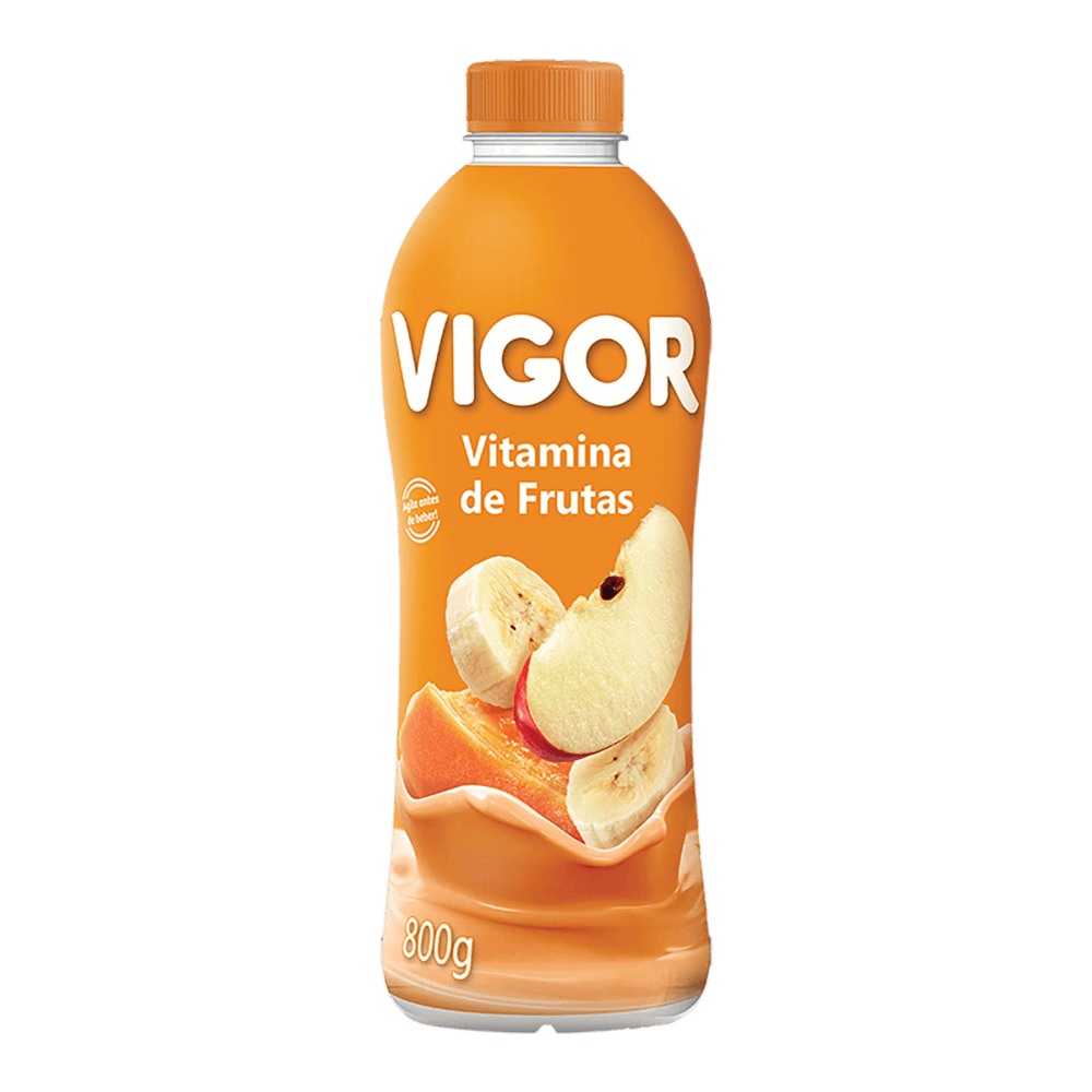 Iogurte Parcialmente Desnatado Vitamina de Frutas Vigor Garrafa 800g ...