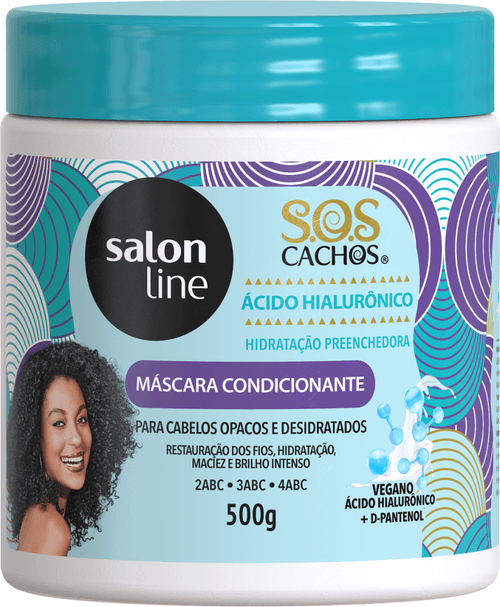 Máscara Condicionante Salon Line S.O.S Cachos Ácido Hialurônico 500g