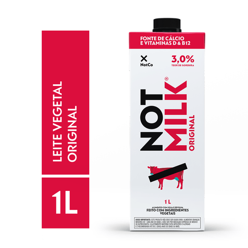 Bebida à Base de Proteína Vegetal Original Not Milk Caixa 1l