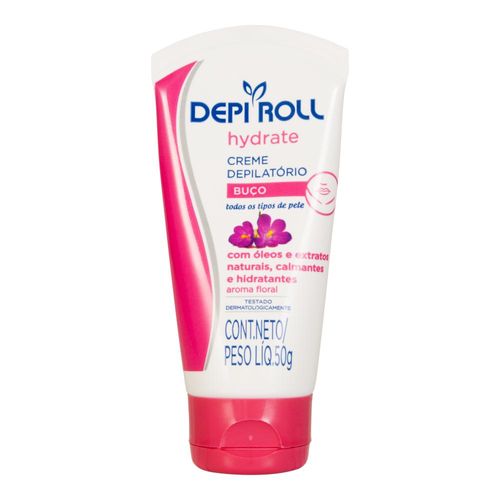 Creme Depilatório Hydrate Floral Buço Depi Roll Bisnaga 50g