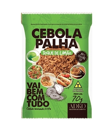 Cebola Palha Toque de Limão Adko pacote 70g