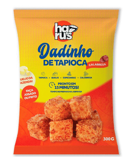 Dadinho de Tapioca Harus Congelado Calabresa Pacote 300g