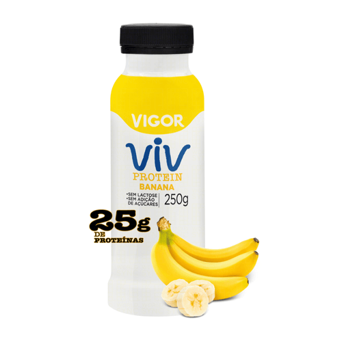 Iogurte Líquido Vigor Whey 25g Protein Banana 250g
