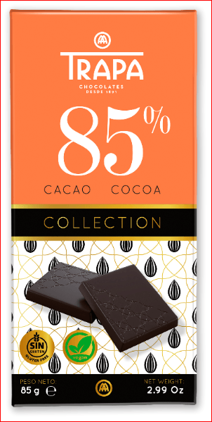 Chocolate Espanhol Trapa Collect Amargo 85% 85g