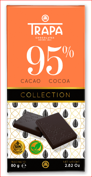 Chocolate Espanhol Trapa Collect Amargo Cacao 95% 80g