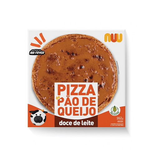 Pizza de Pão de Queijo Brotinho Doce de Leite Nuu Caixa 160g