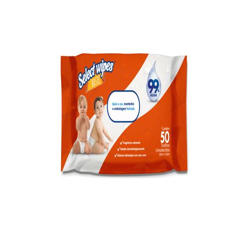 TOALHA SELECT WIPES 50UN