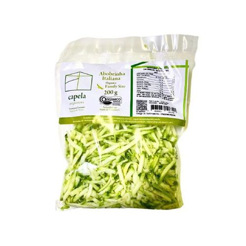 Abobrinha Italiana Spaghetti Orgânica Higienizada Capela Pacote 200g