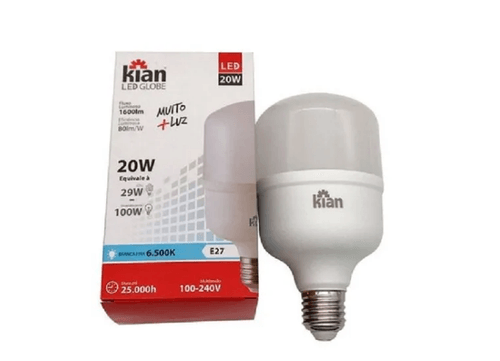 Lâmpada Led Kian 20 W E27 Branca 6500K Bivolt