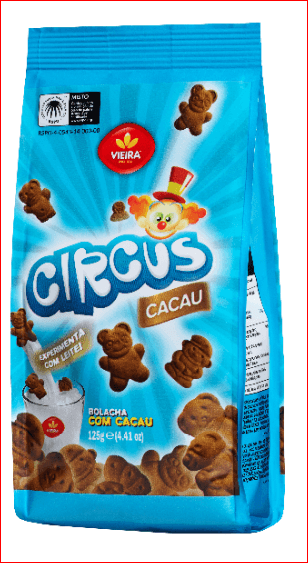 Biscoito Vieira de Castro Circus Cacau 125g