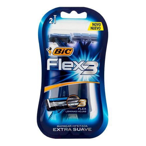 Aparelho Descartável Para Barbear Bic Flex 3 2 Unidades