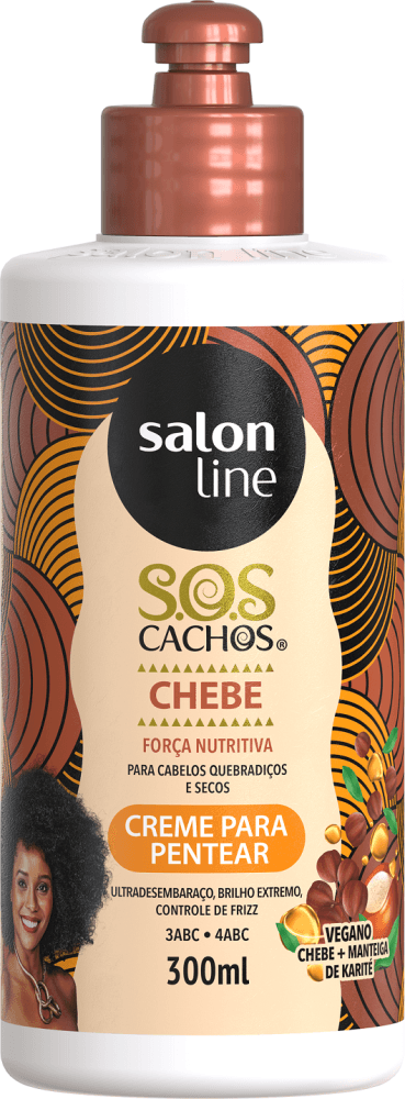 Creme de Pentear Vegan Salon line Sos Cachos Chebe 300ml