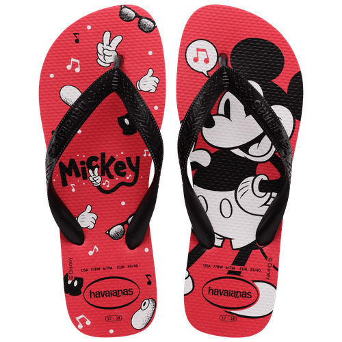 Chinelo Vermelho Rubi/Preto Top Disney Havaianas Adult Licenses n° 41/42