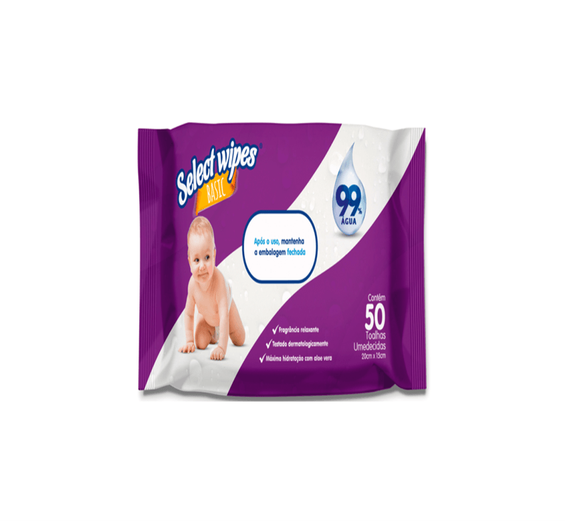 TOALHA-SELECT-WIPES-50UN