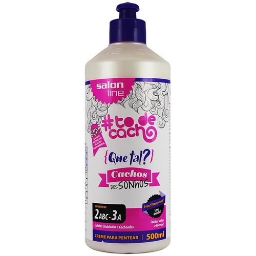 Creme Para Pentear #todecacho Cachos Dos Sonhos, 500ml, Salon Line