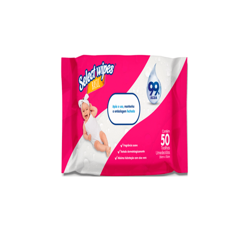 TOALHA SELECT WIPES 50UN